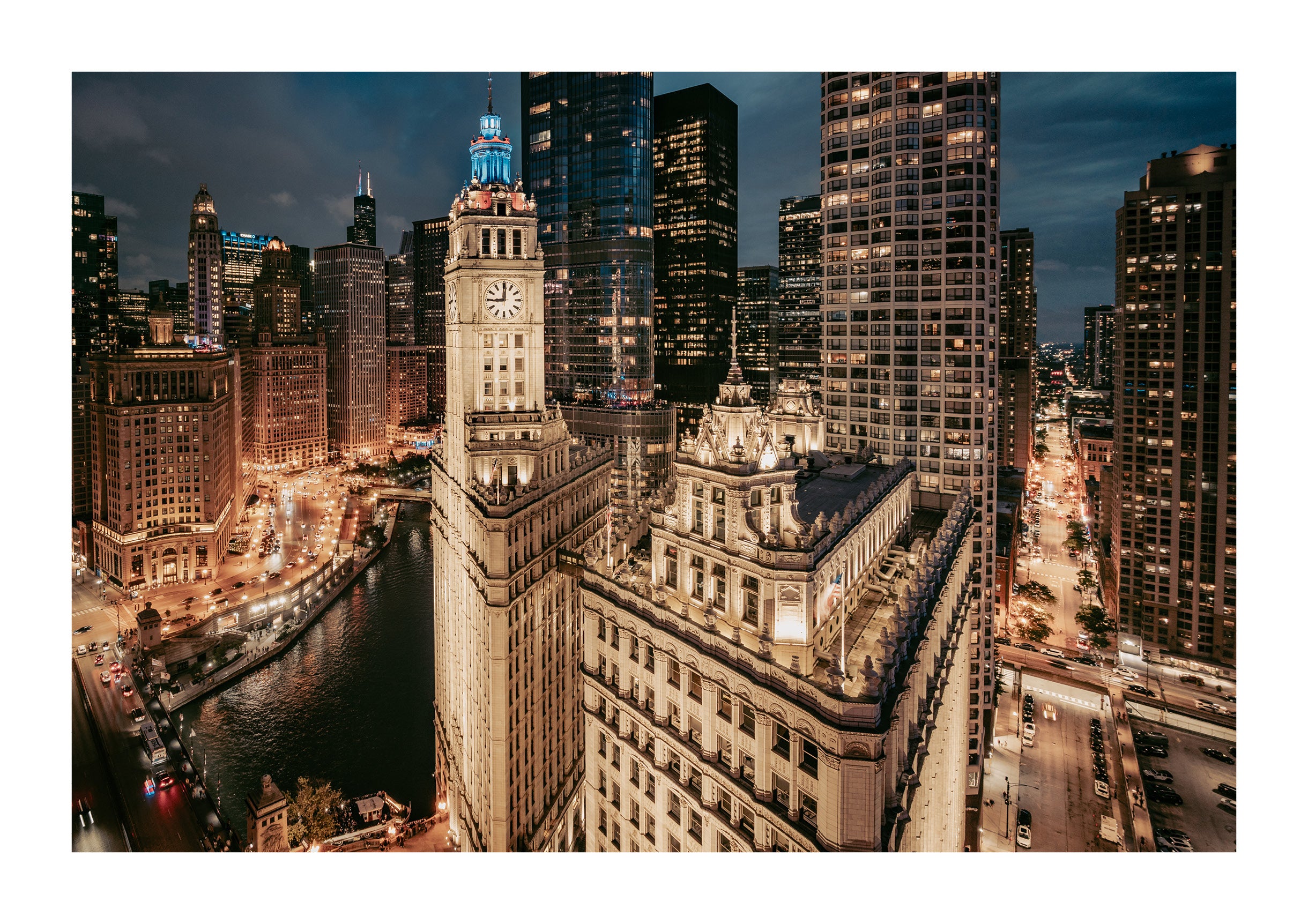 Wrigley Building Illuminated