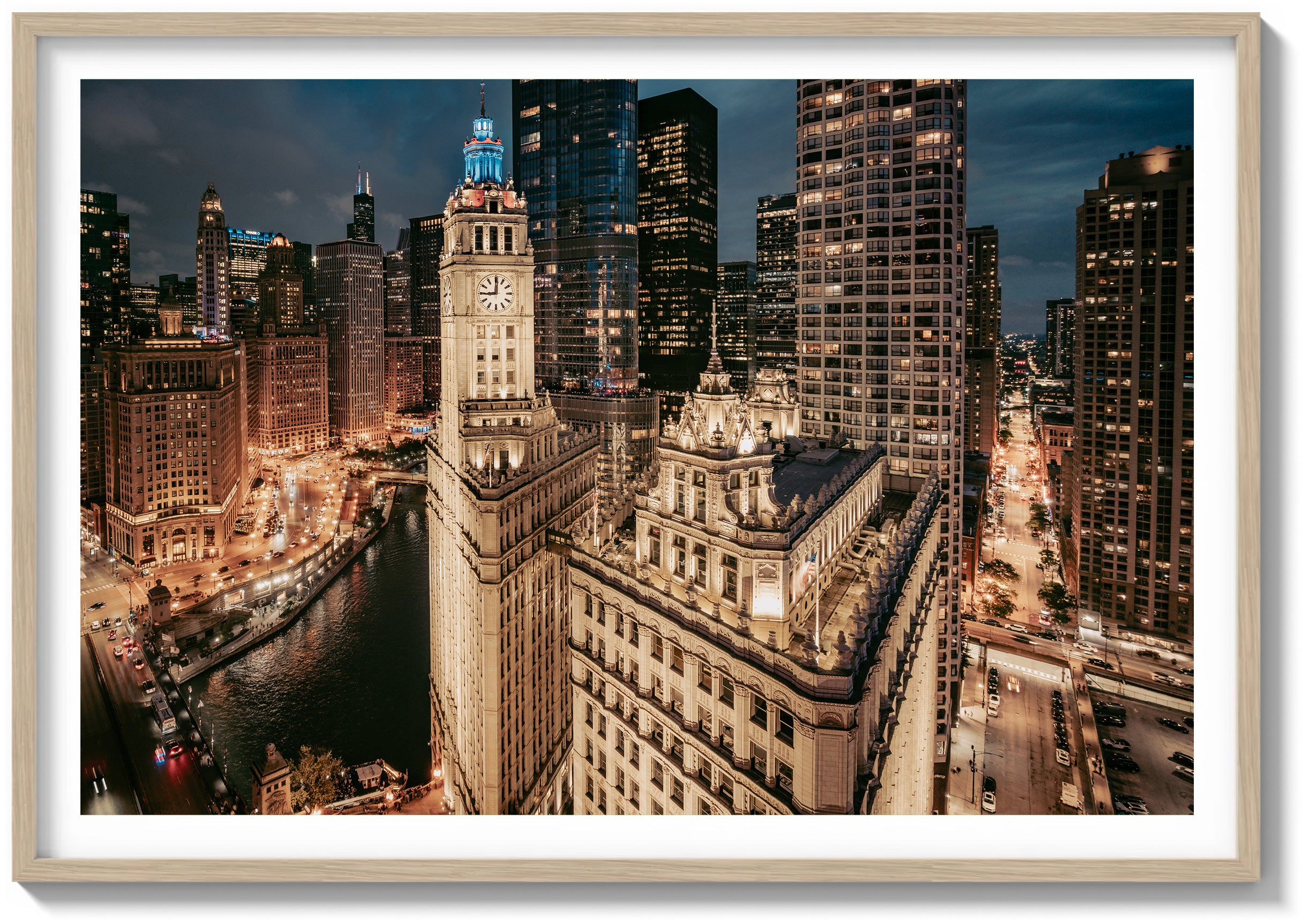 Wrigley Building Illuminated