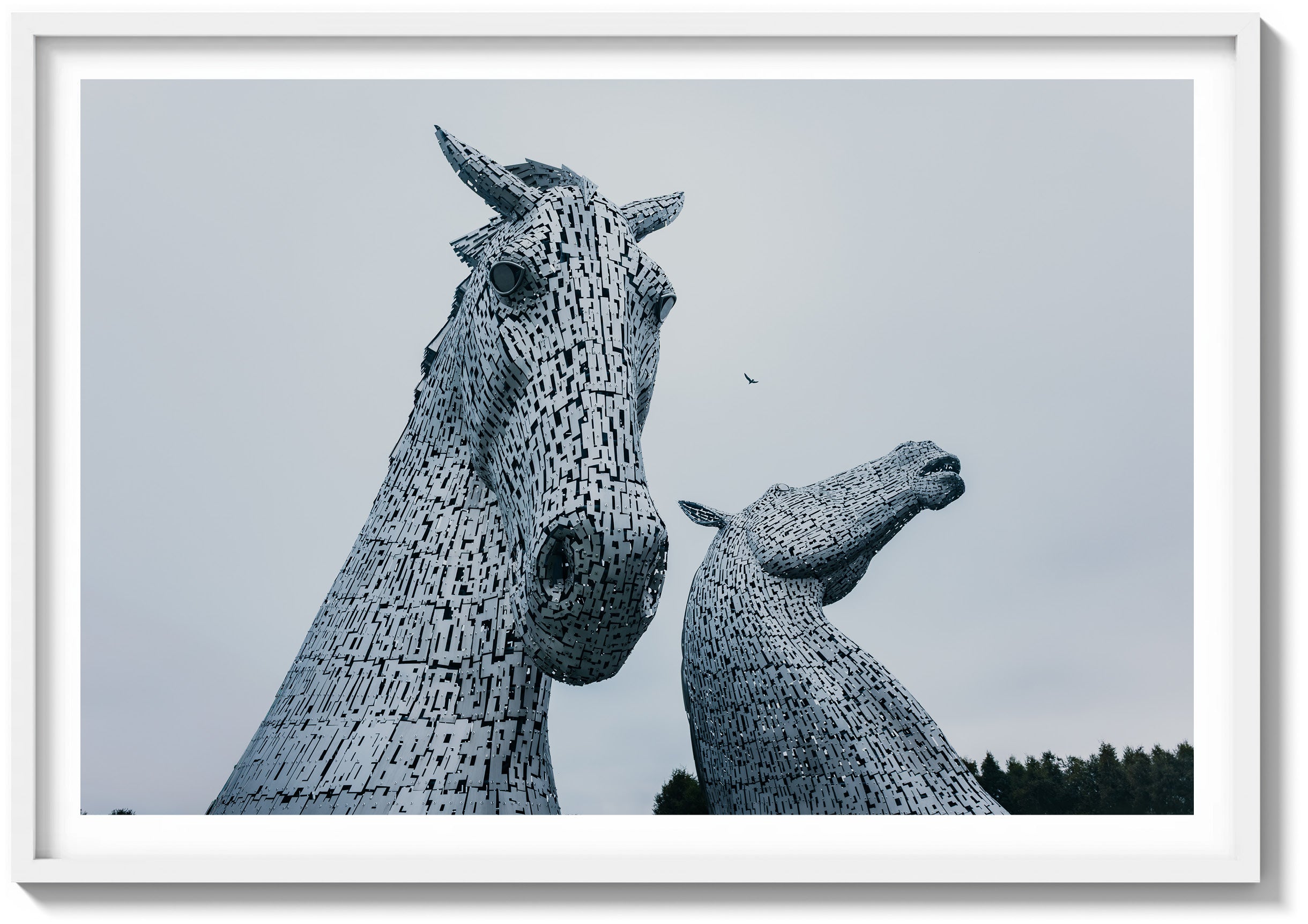 Grey Skies Over the Kelpies