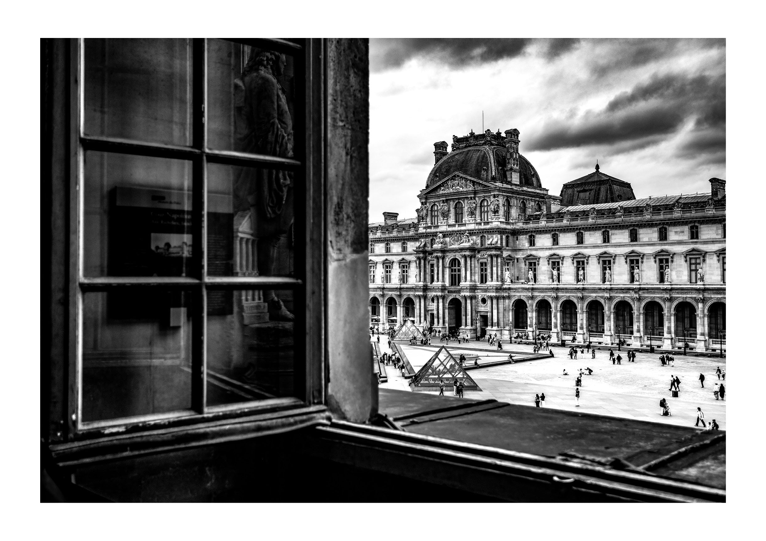 Across the Louvre Courtyard