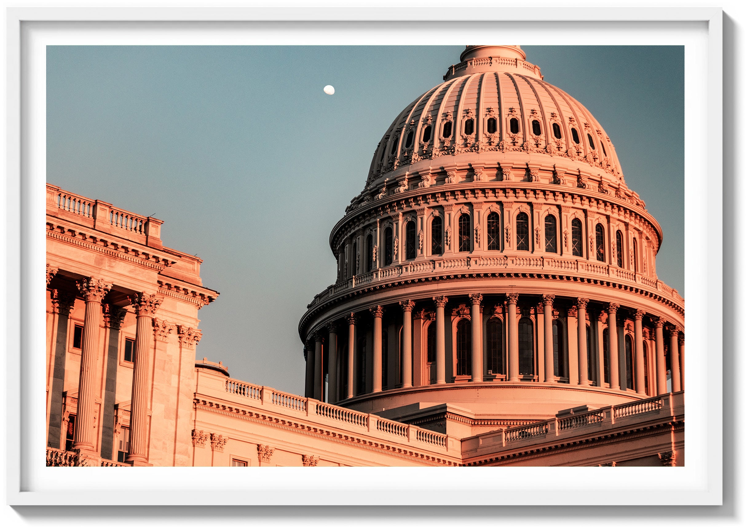 Moonrise over the Capitol