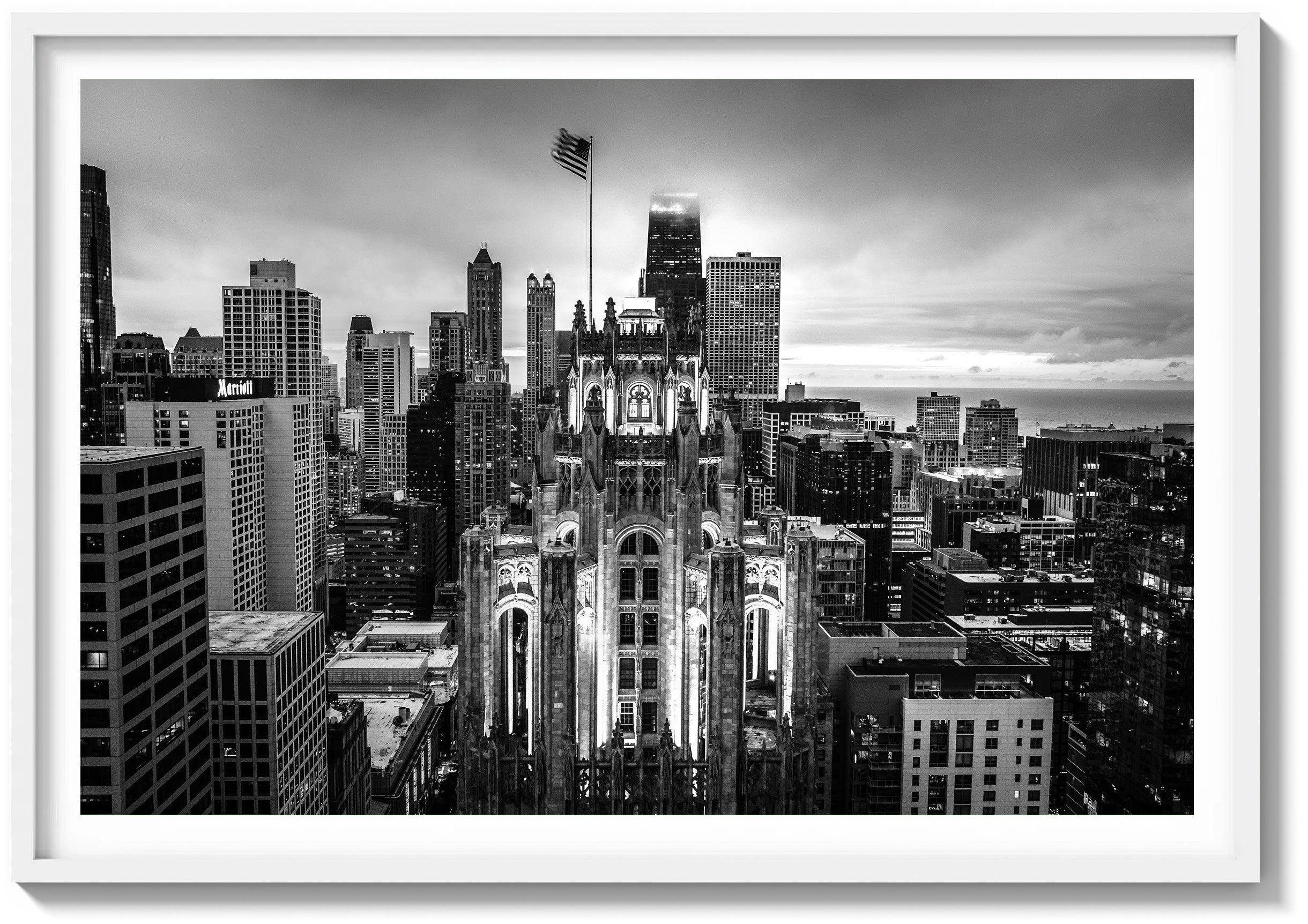 Tribune Tower Sunset