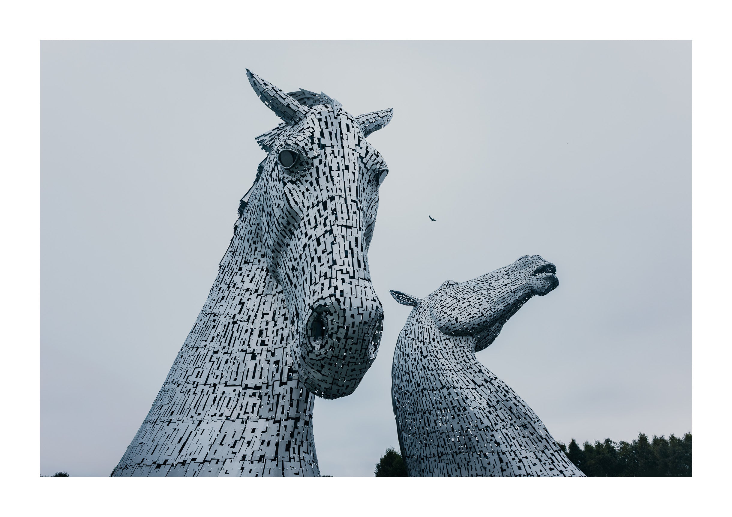 Grey Skies Over the Kelpies