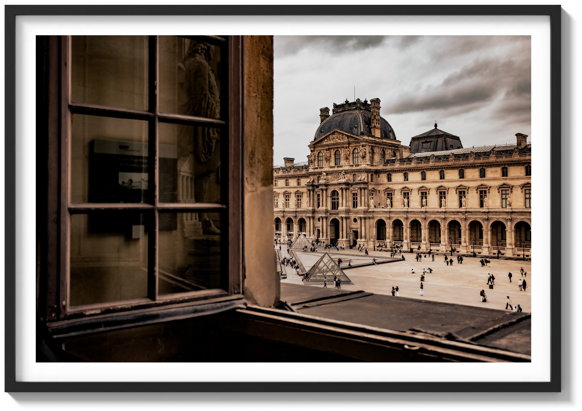 Across the Louvre Courtyard