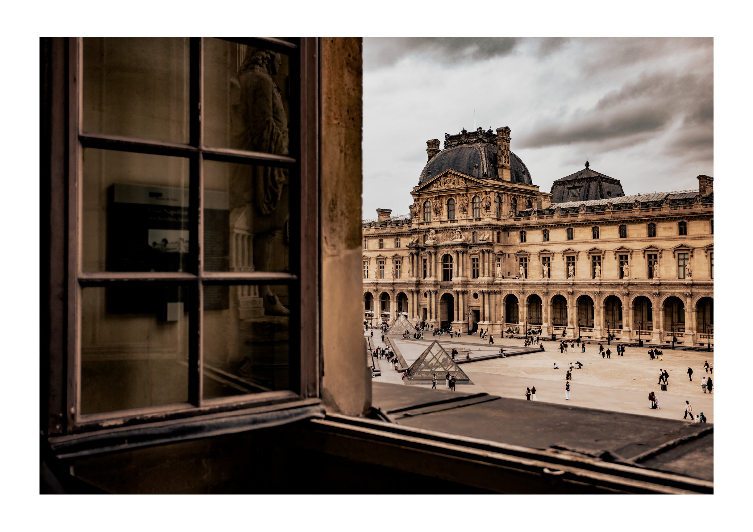Across the Louvre Courtyard