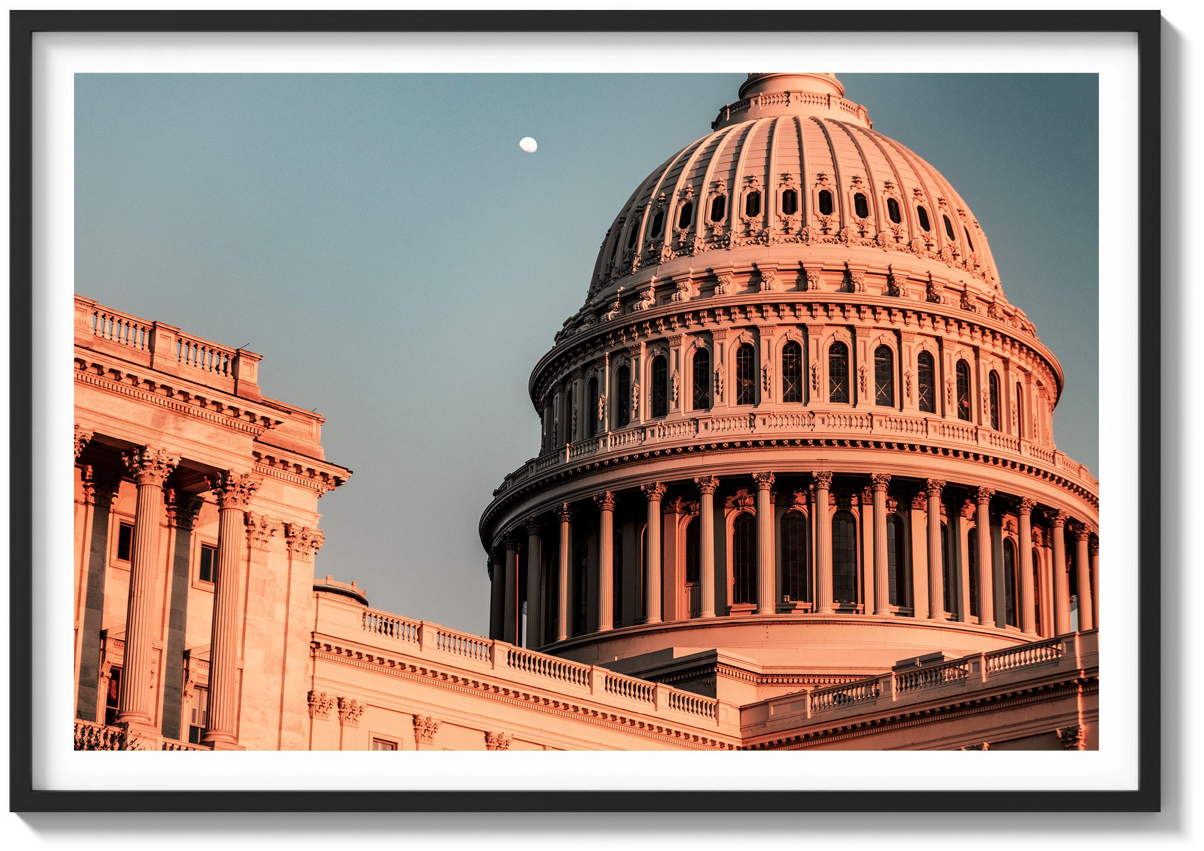 Moonrise over the Capitol