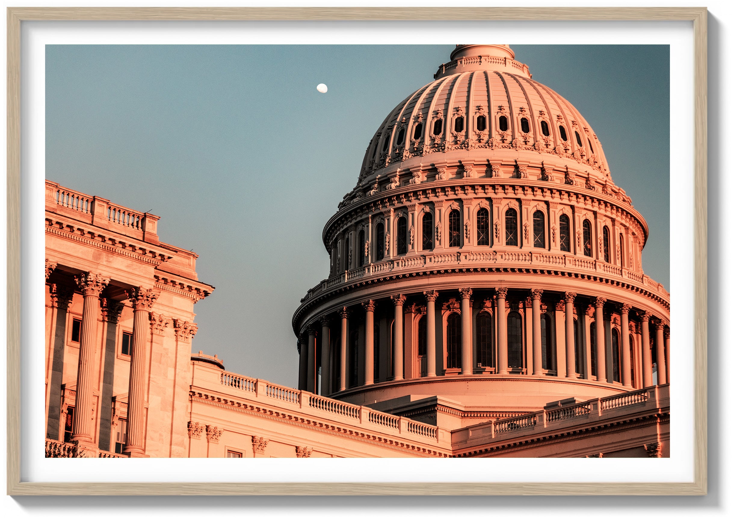 Moonrise over the Capitol