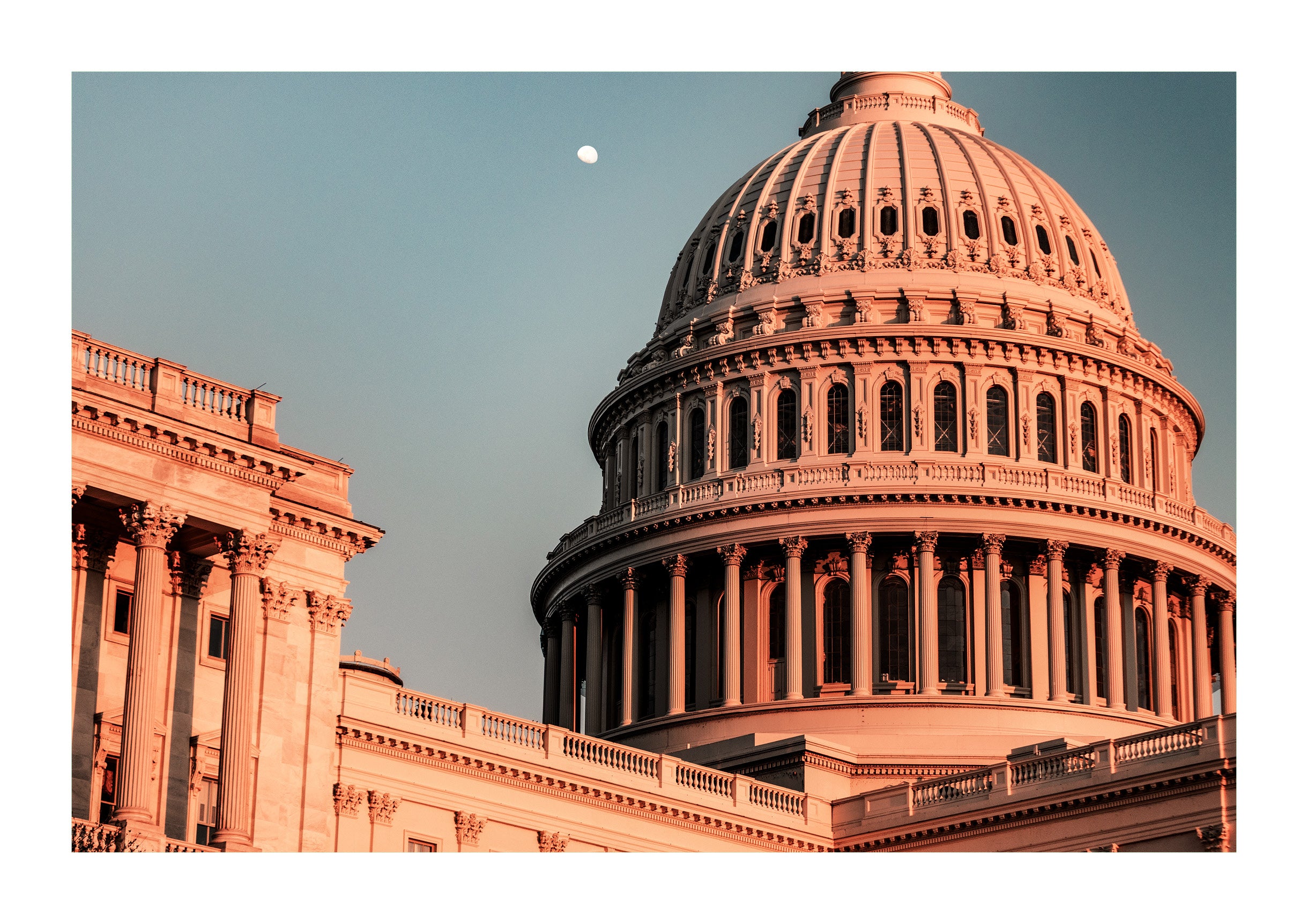 Moonrise over the Capitol